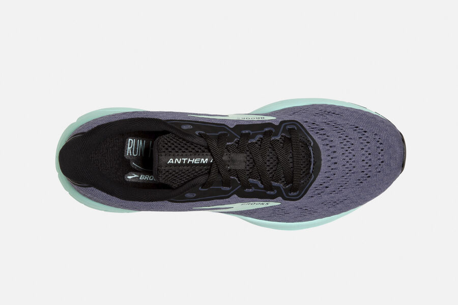 Brooks Running Shoes - Anthem 3 Road Womens - Dark Grey/Blue - QOY-798412